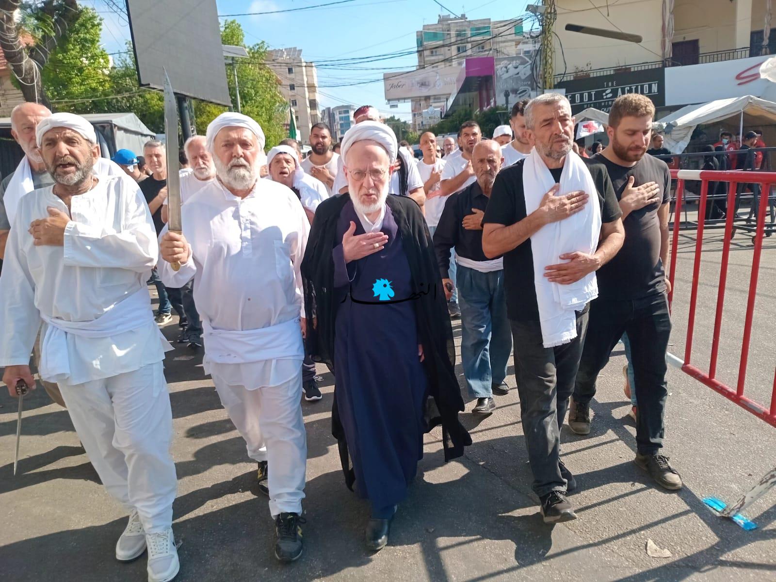 إحياء ذكرى عاشوراء في النبطية... تطبير وعدم تمثيل واقعة مصرع الإمام الحسين كما جرت العادة كل عام (صور)